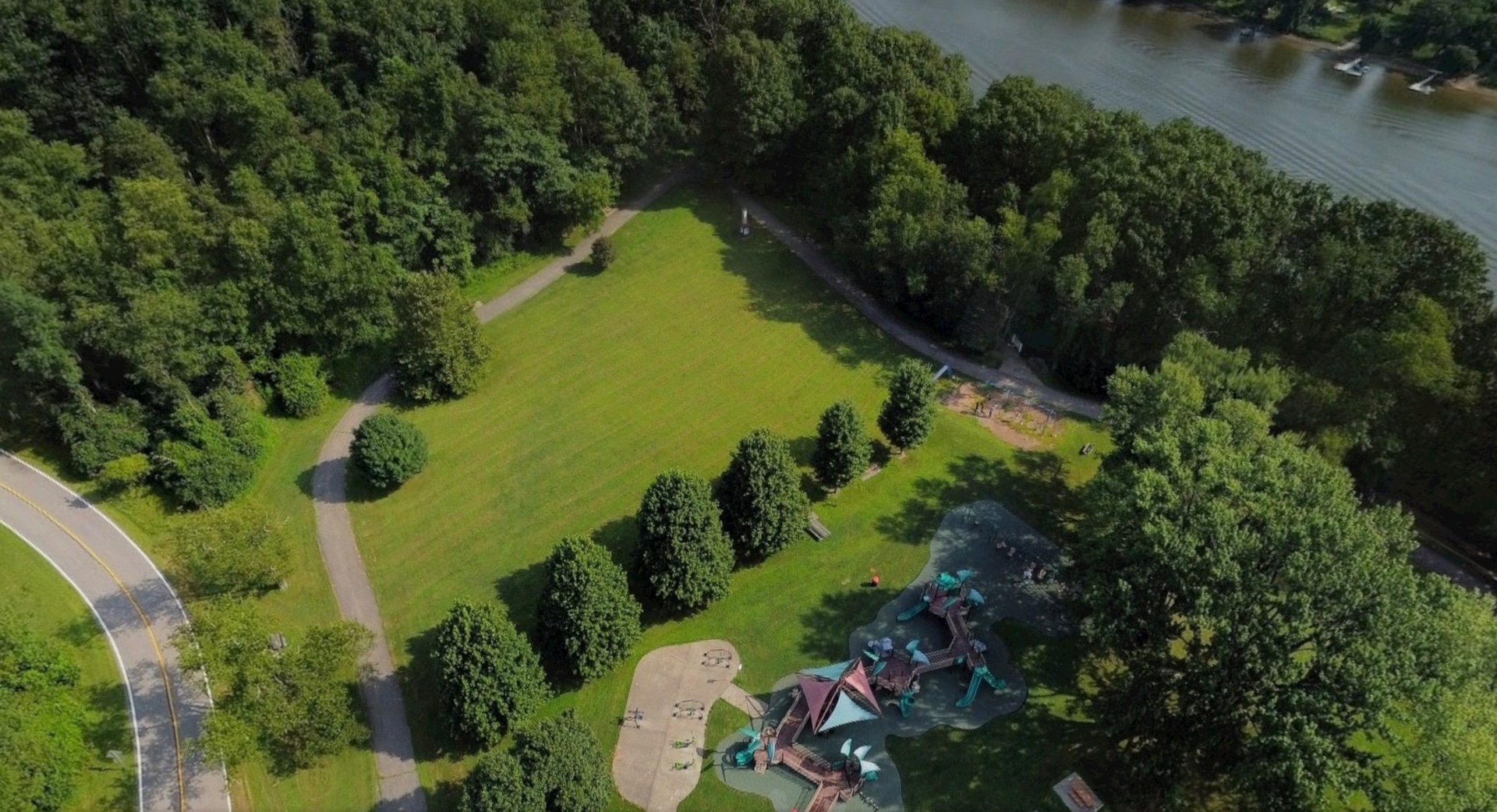 Aerial view of Harrison Hills Park