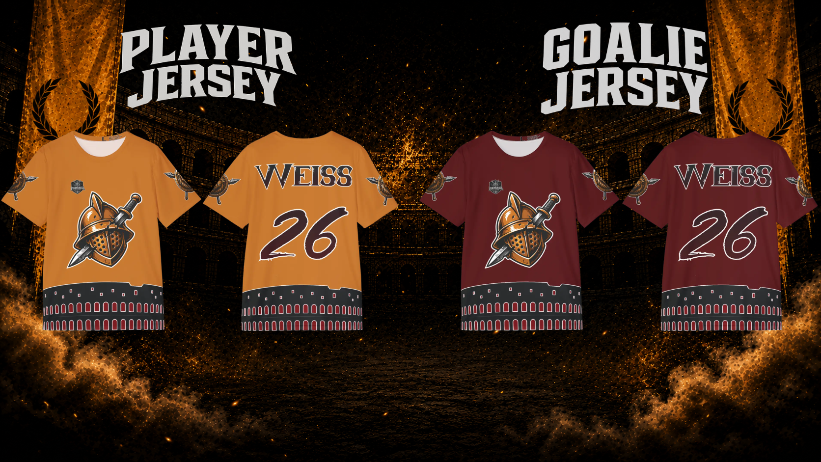 Gladiators team jersey design